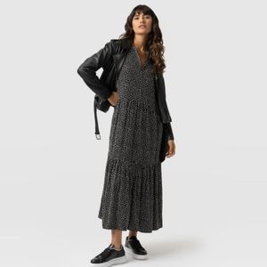 Saint & Sofia Tiered Maxi Greenwich Dress Size 10